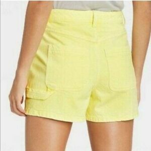 😊3/$30 Universal Thread Highest Rise Midi Cargo Shorts Yellow NWT🏷 Sz 6